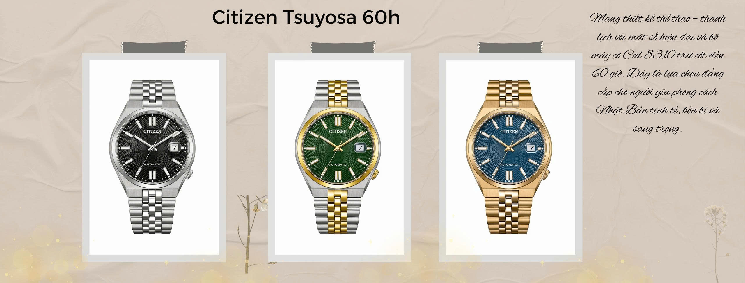 Citizen Tsuyosa 40 60h NK0020-55E NK0024-54XNK0023-57L