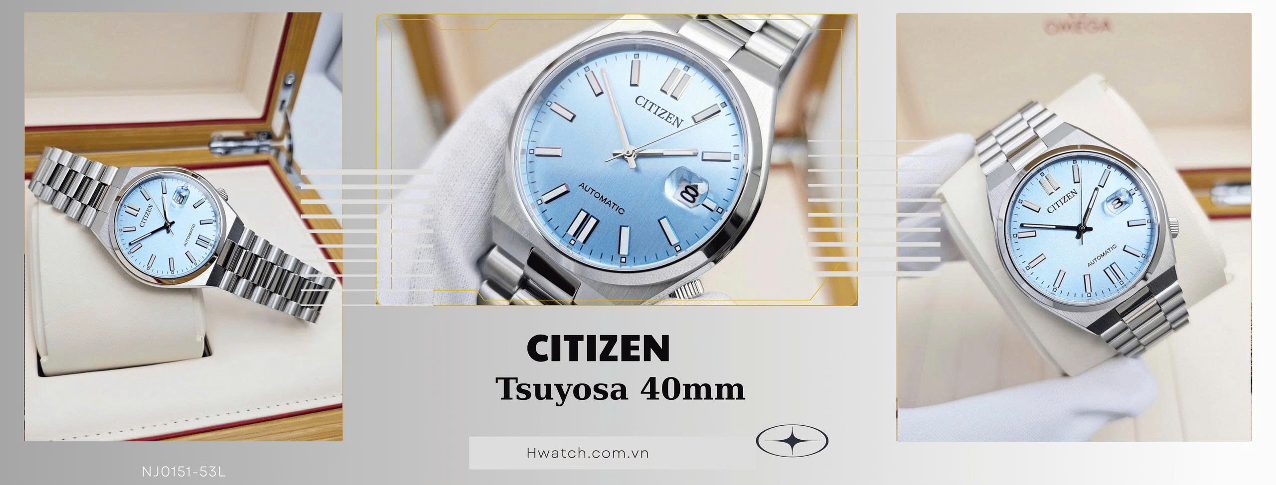 Citizen tsuyosa 40 NJ0151-88M xanh tiffany