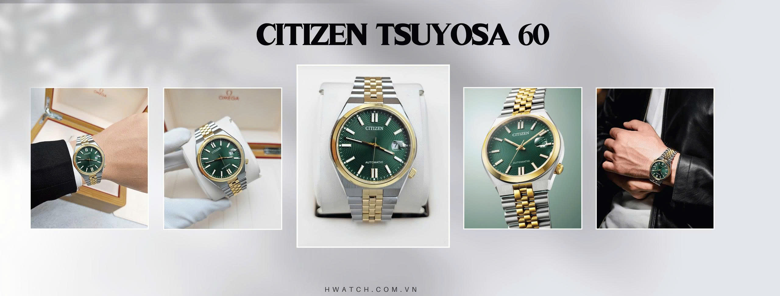citizen Tsuyosa 60 NK0024-54X xanh rêu