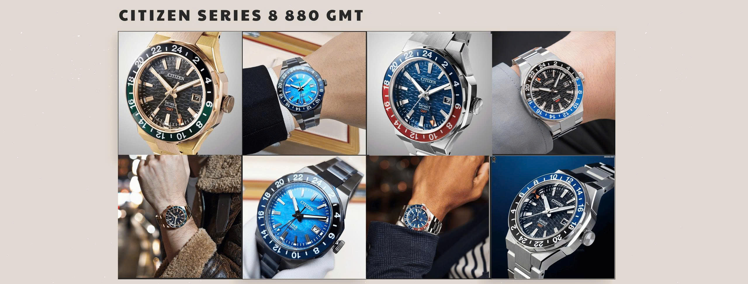 Series 8 880 GMT NB6033-51E Demi Rose Gold NB6036-52N Limited Edition Black NB6031-56E BlueNB6030-59L Pepsi