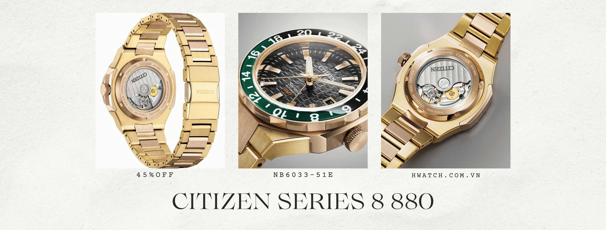 Series 8 880 GMT NB6033-51E Demi Rose Gold