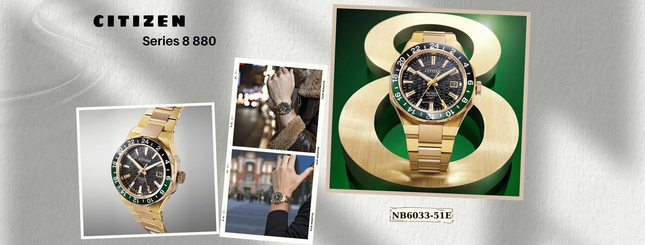Series 8 880 GMT NB6033-51E Demi Rose Gold