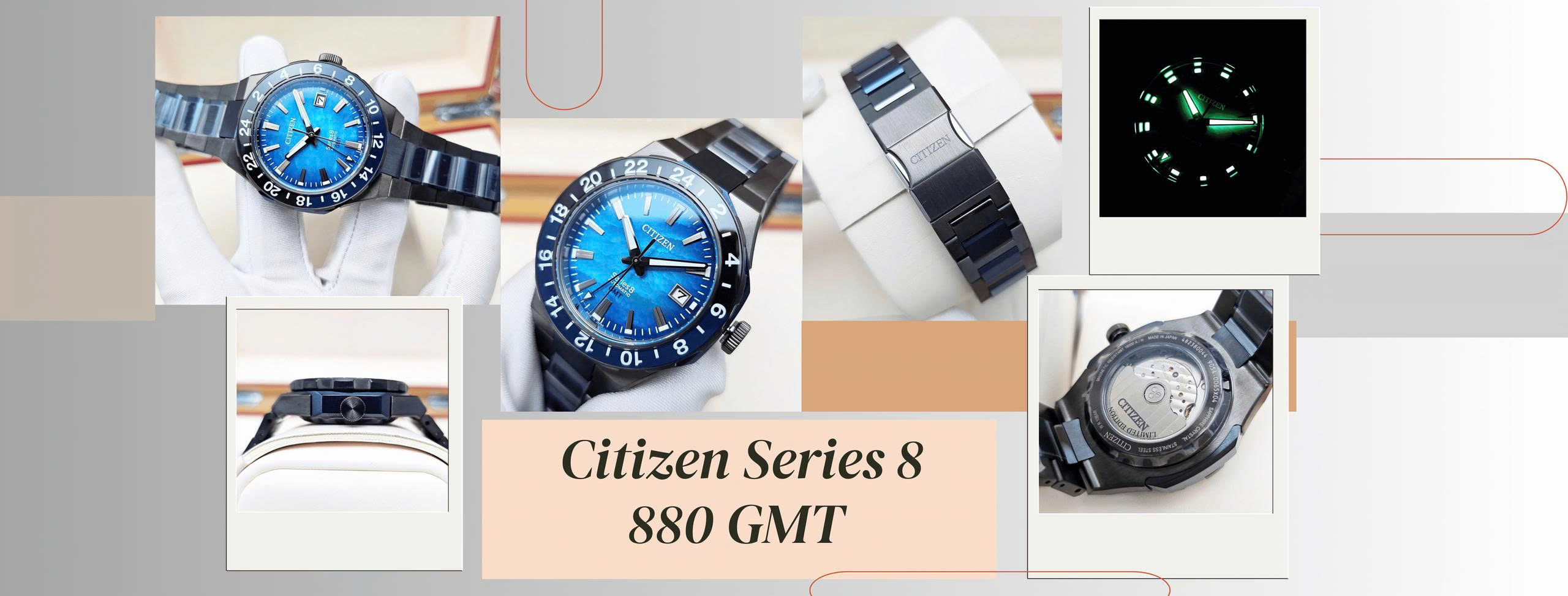 Series 8 880 GMT NB6033-51E Demi Rose Gold NB6036-52N Limited Edition Black NB6031-56E BlueNB6030-59L Pepsi