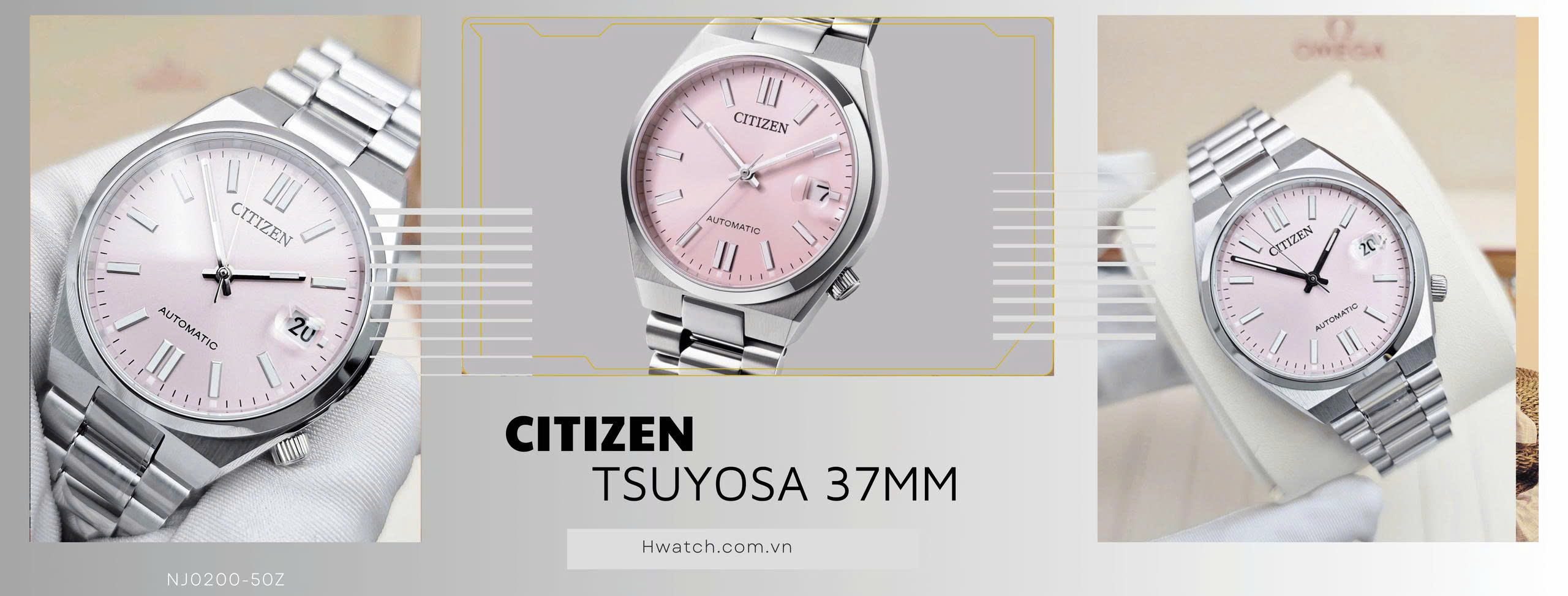 Tổng Quan Citizen Tsuyosa 37mm NJ0200-50Z Hồng