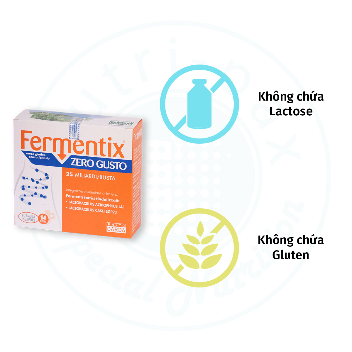 Men vi sinh Fermentix không chứa các thành phần gây dị ứng