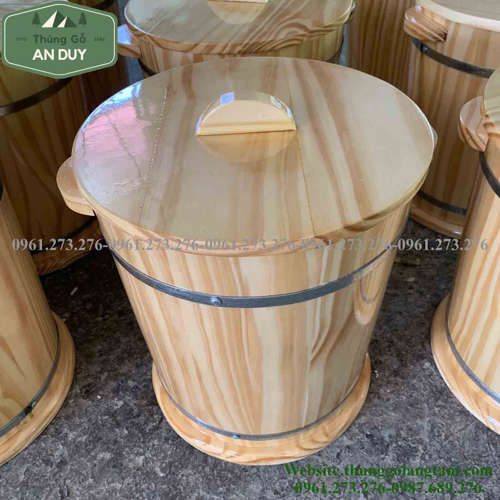 Thùng đựng gạo bằng gỗ 20kg
