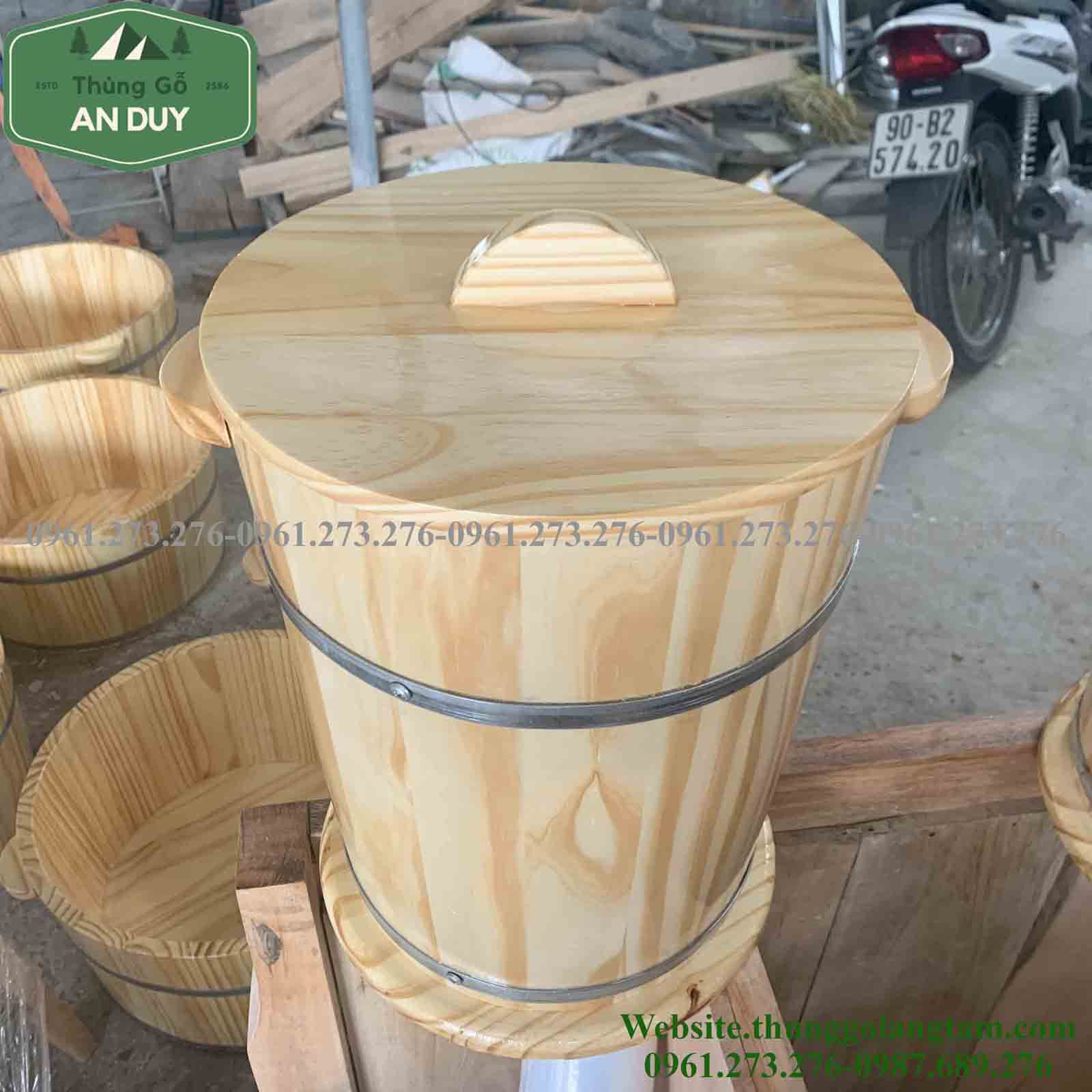 Thùng đựng gạo bằng gỗ 15kg