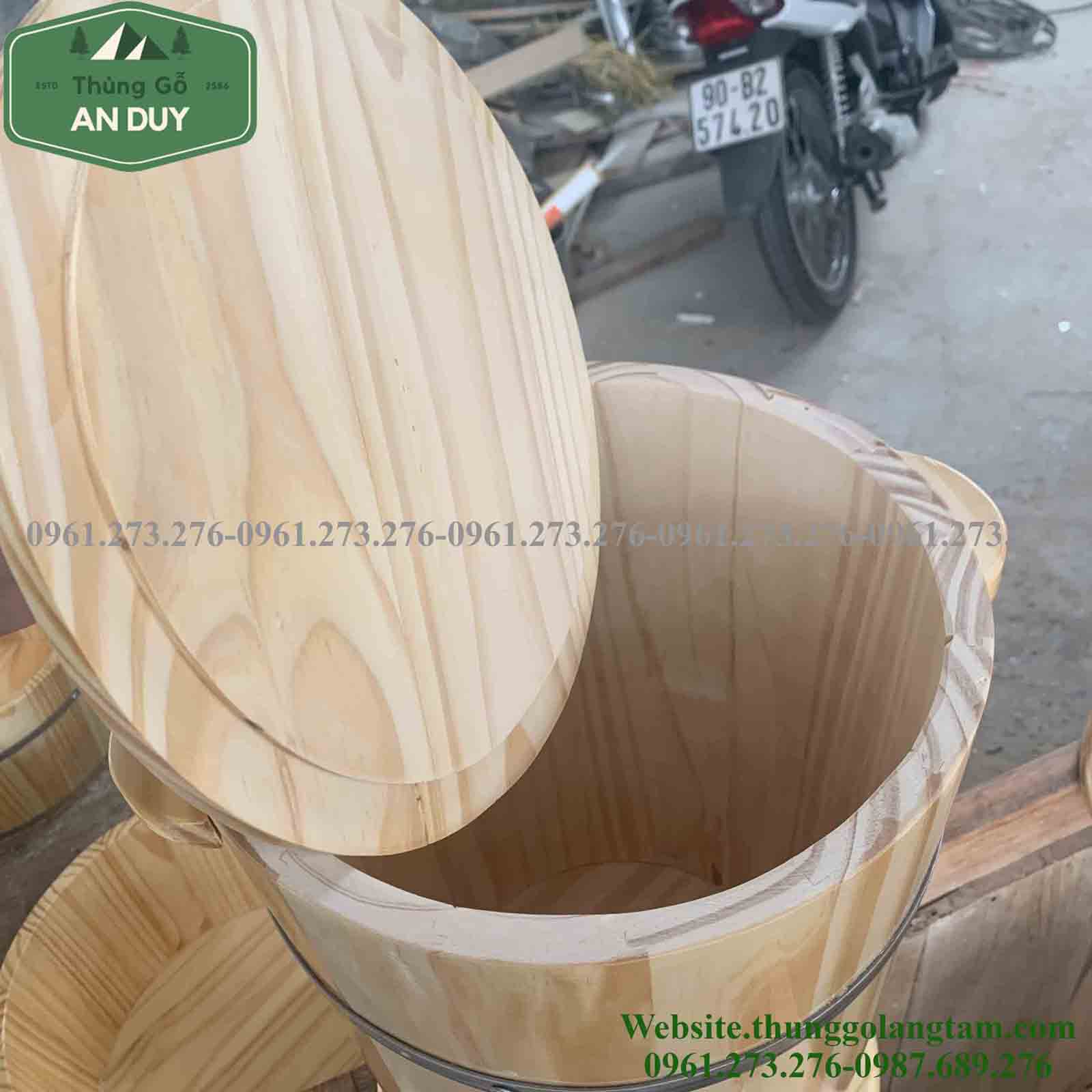 Thùng đựng gạo bằng gỗ 15kg