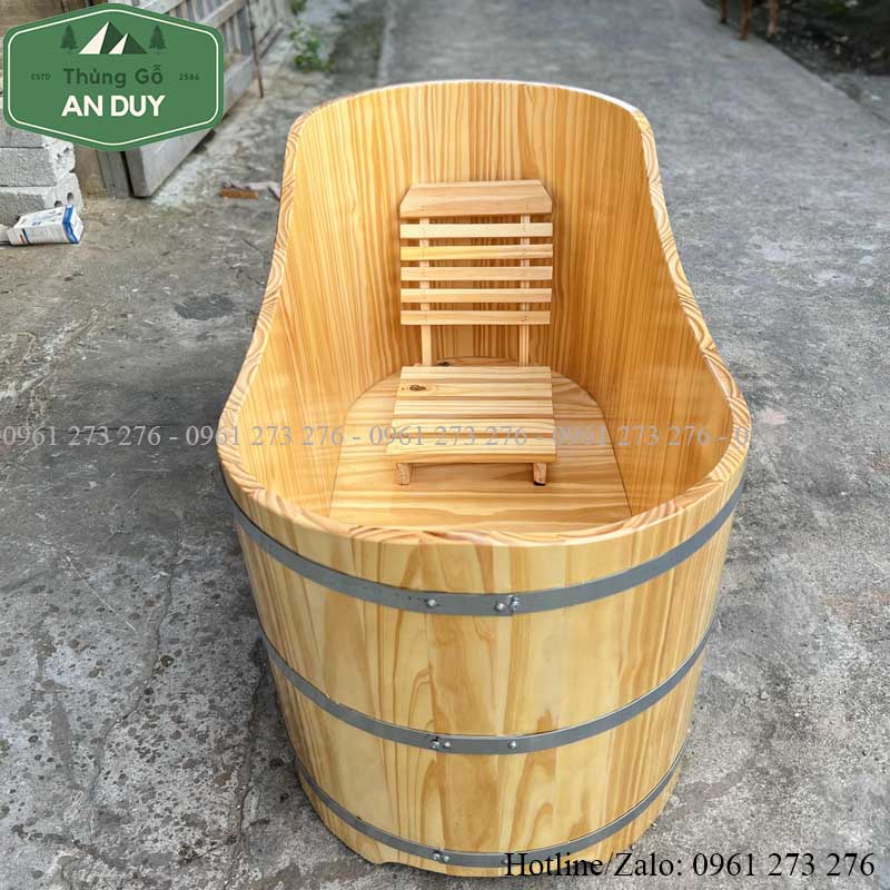 Bồn Tắm Gỗ Thông Dáng Du Thuyền