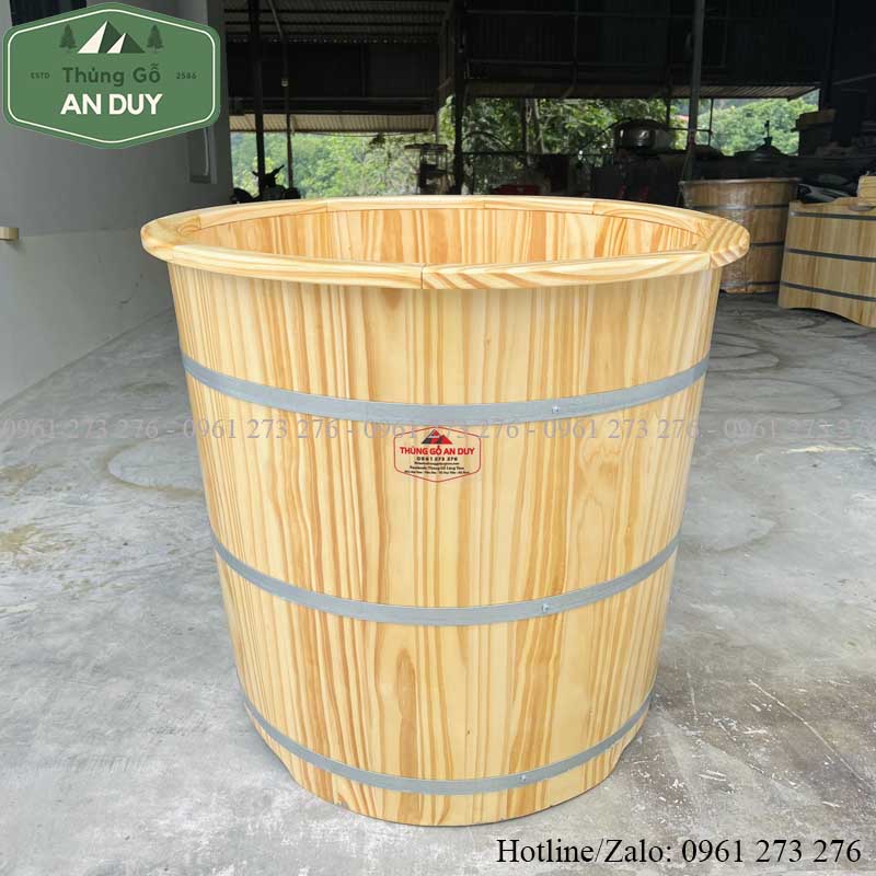 Bồn tắm Tròn gỗ Thông