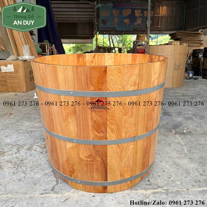 Bồn Tắm Tròn Gỗ Pơmu