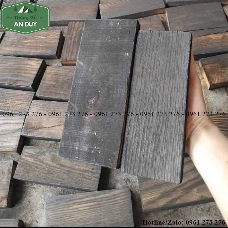 Gỗ sồi ngâm rượu xử lý đốt cháy