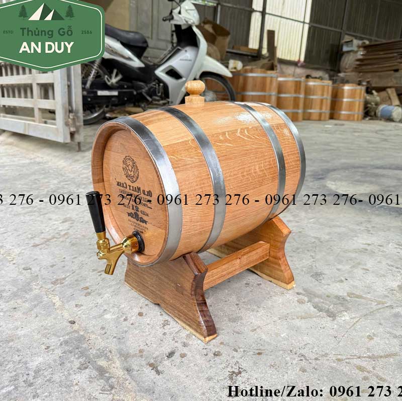 thùng gỗ sồi 10l