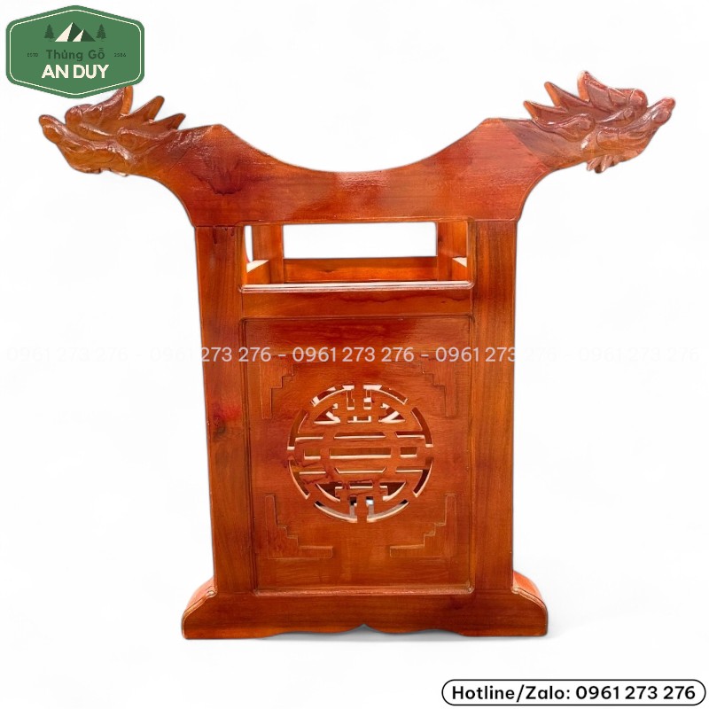 Chân đỡ trống gỗ mít, da trâu già