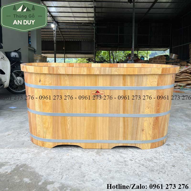 bồn tắm bằng gỗ kiểu nhật gỗ pơmu