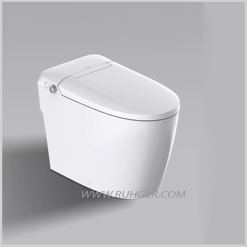 Bàn cầu bán thông minh CR6809 – thiết kế liền khối, không dùng điện, sang trọng