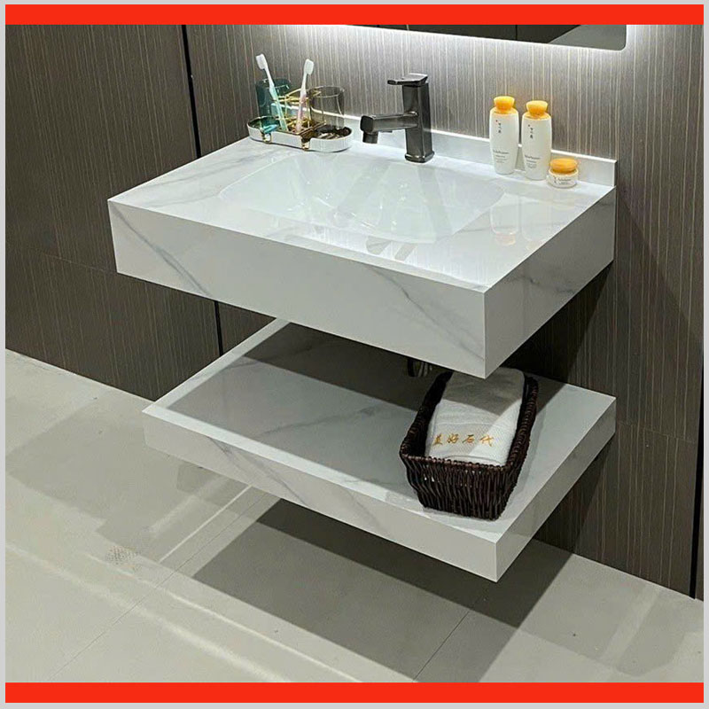 Bàn Đá Chậu Lavabo 2 Tầng Tràn Viền