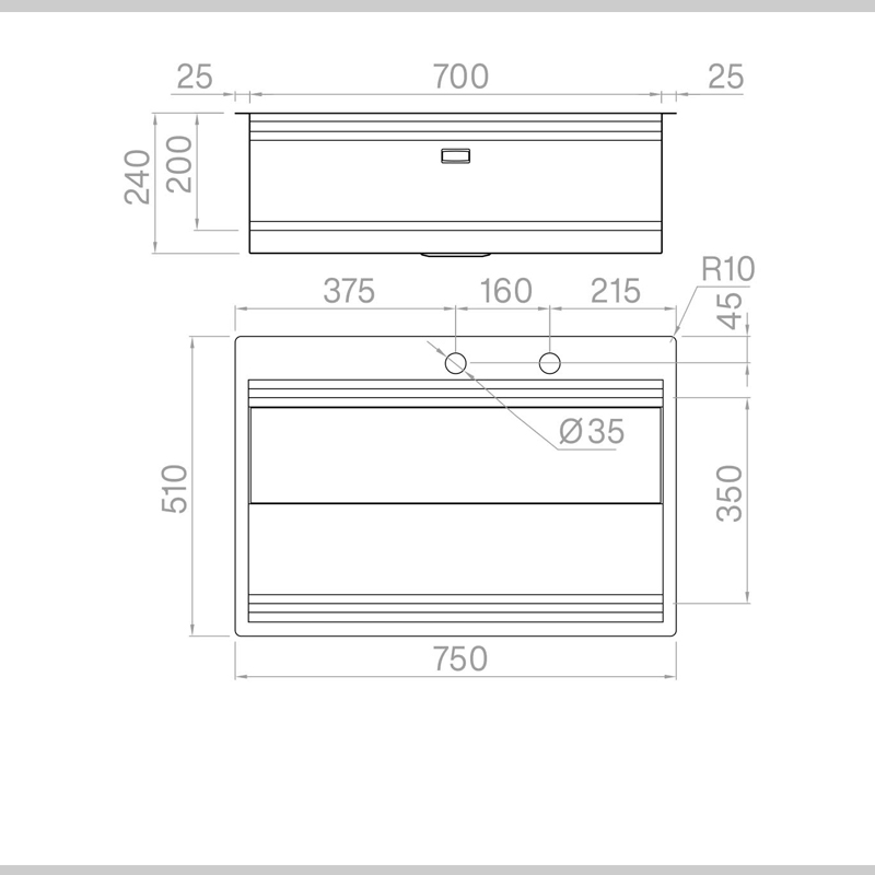 Bản Vẽ Kỹ Thuật Bồn rửa bát NOBINOX MOSE NA808