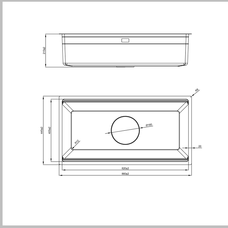 Bãn Vẽ Kỹ Thuật Chậu rửa bát NOBINOX LIRA NJ566D