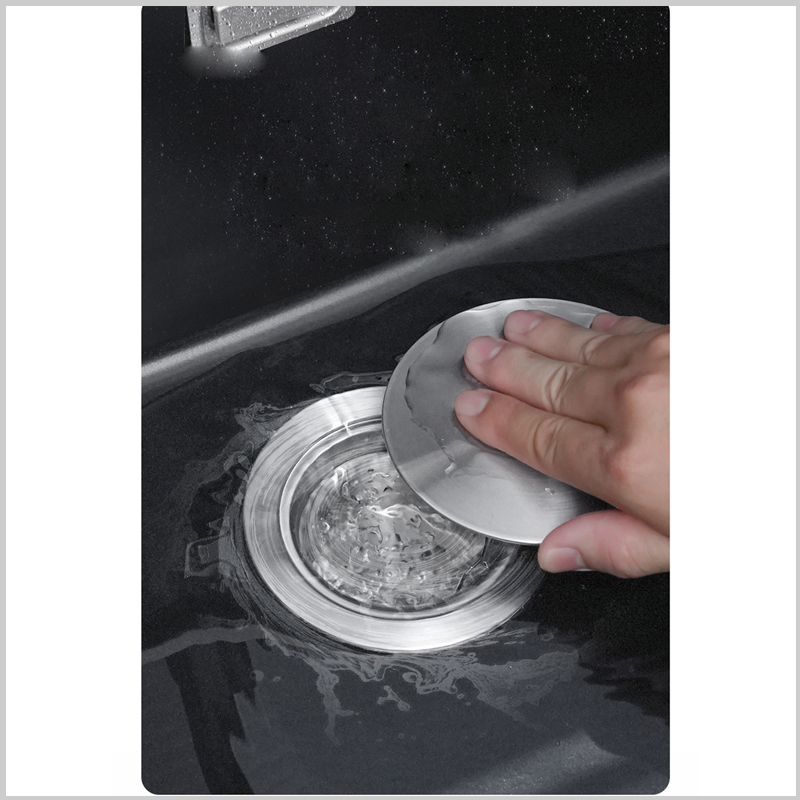 Chậu rửa bát CR 7546BL bát rác lớn thoát nước nhanh