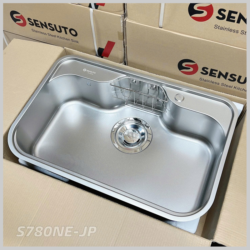 Bề mặt Linen chống xước thế hệ mới của bồn rửa bát Sensuto S780NE