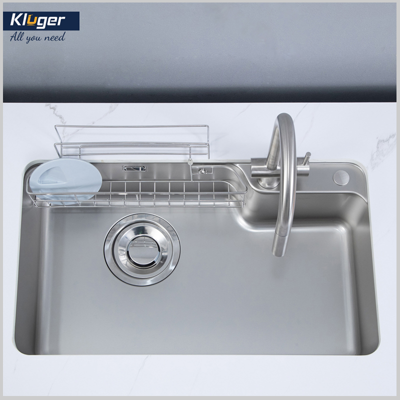 Bề mặt LINEN chống xước chậu rửa Kluger KH8048FS – chống bám bẩn, dễ vệ sinh