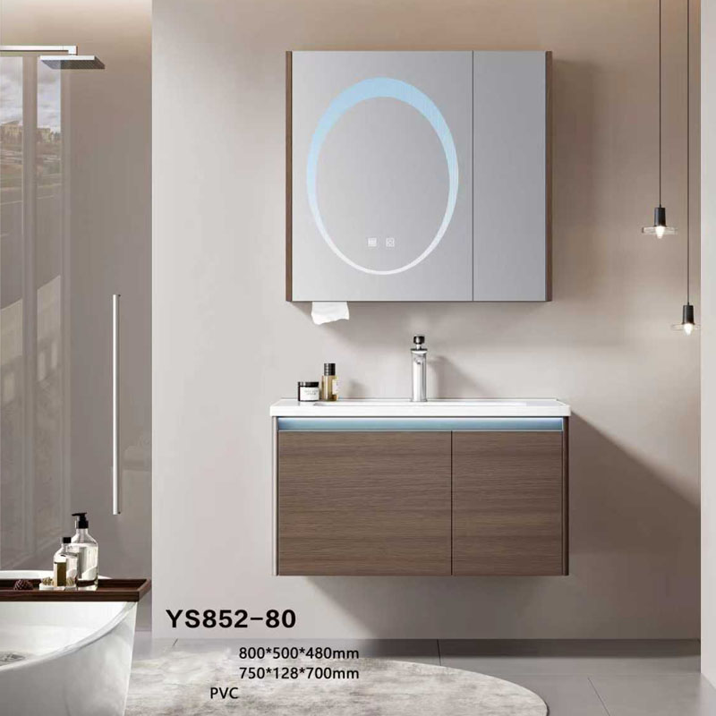 Bộ tủ chậu lavabo nhà tắm 852 PVC cao cấp chống nước bền đẹp