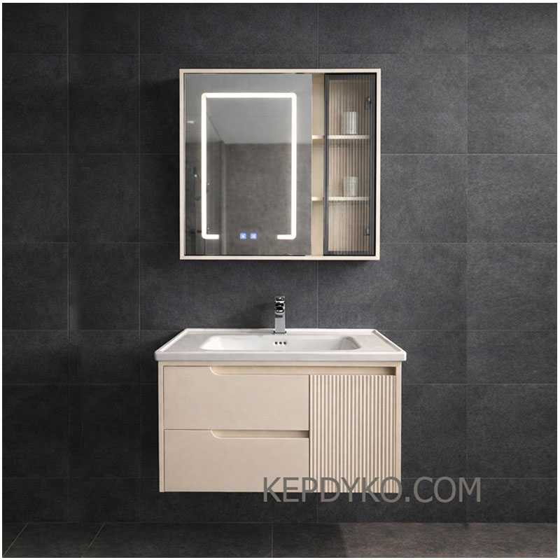 Bộ tủ chậu lavabo nhựa PVC nguyên sinh mã VH128 chống nước tuyệt đối.