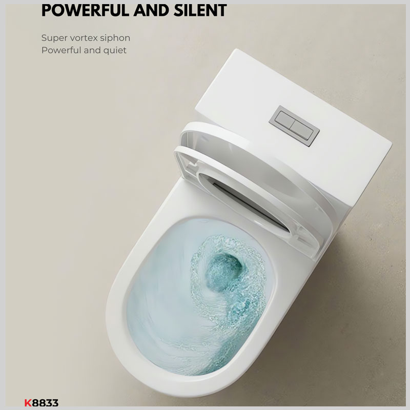 Bồn cầu KRASIC K-8833 xả xoáy mạnh, sạch và êm