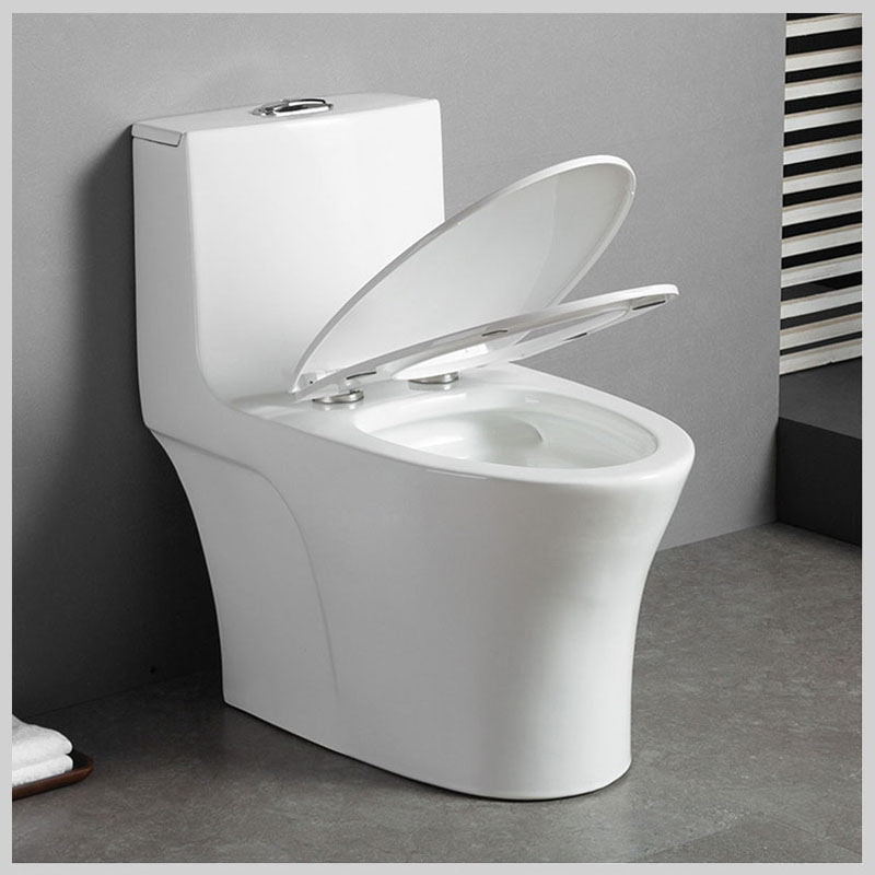 Bồn cầu liền khối men tuyết Nano 083 chống bám bẩn, xả mạnh