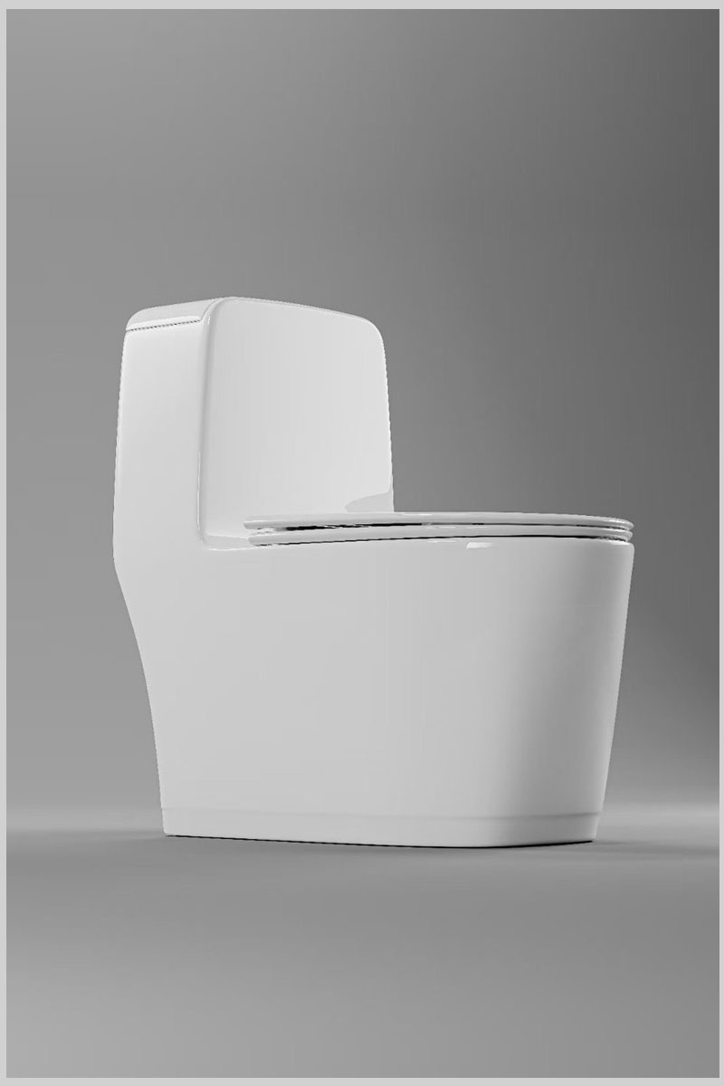 Bồn cầu liền khối R47 không viền men Nano cao cấp, dễ vệ sinh