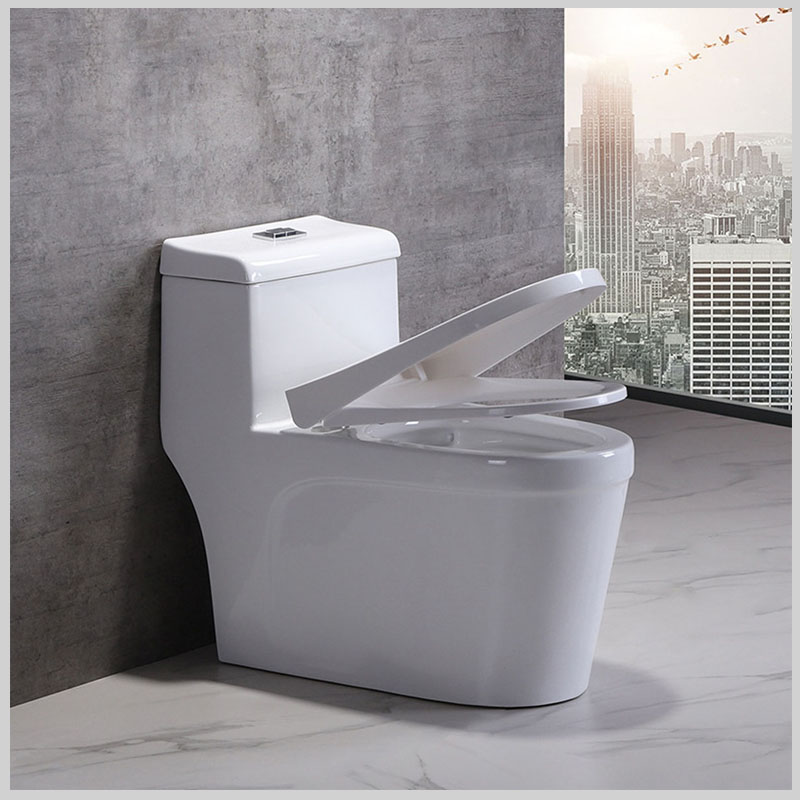 Bồn cầu liền khối cao cấp trong combo SKL48 phủ men tuyết nano chống bám bẩn