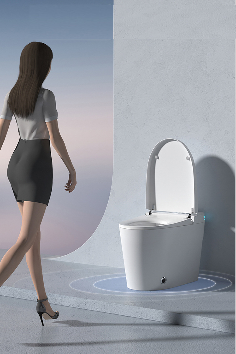 Nắp đóng mở tự động cảm ứng của bồn cầu R-201G