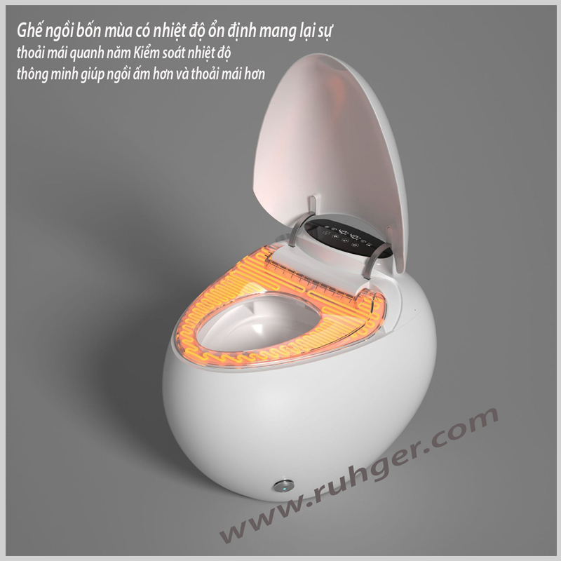 Chế độ làm ấm bệ ngồi của bồn cầu thông minh R-36