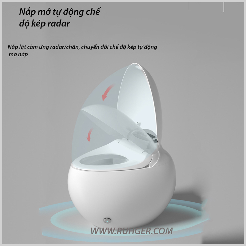 Nắp bồn cầu R-36 tự động mở và đóng bằng cảm ứng