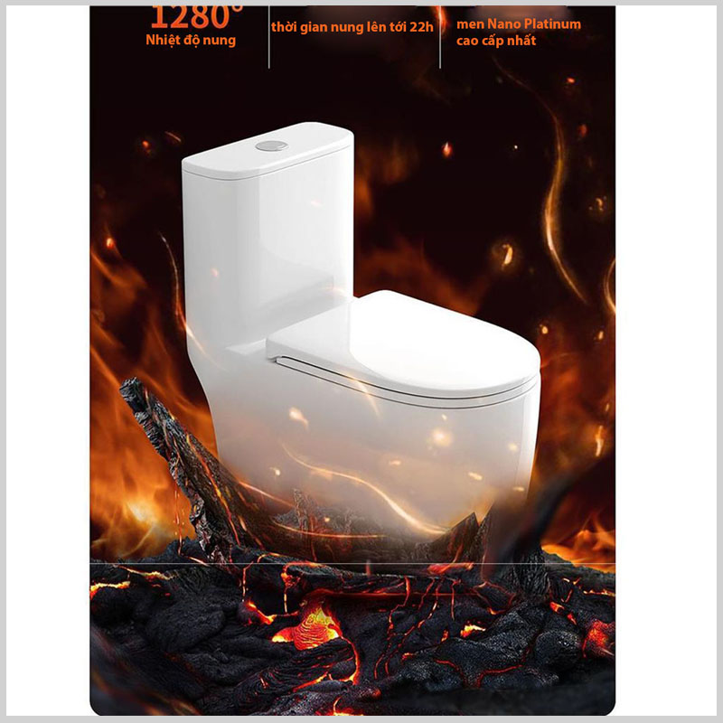 Bồn cầu TEADY LK155 Sứ được nung trên 1240⁰C, tạo cấu trúc sứ siêu bền, chống nứt – chống mài mòn – chống thấm.