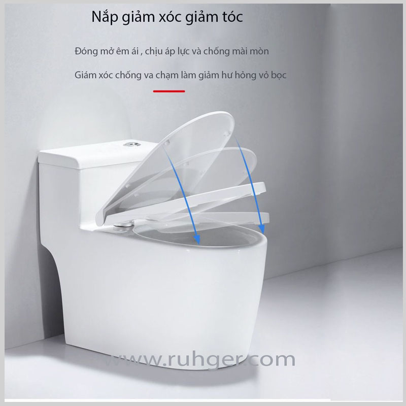 Nắp bồn cầu Teady LK8342 đóng êm ái, chống va đập