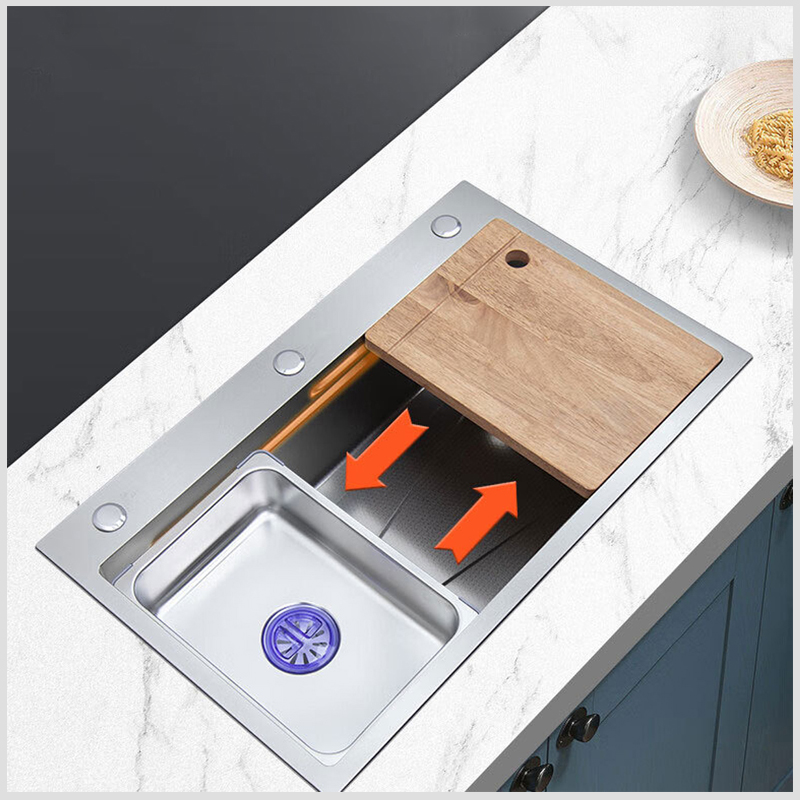 Bồn Rửa Bát 7848D lắp dương bàn sang trọng, dễ dàng lắp đặt