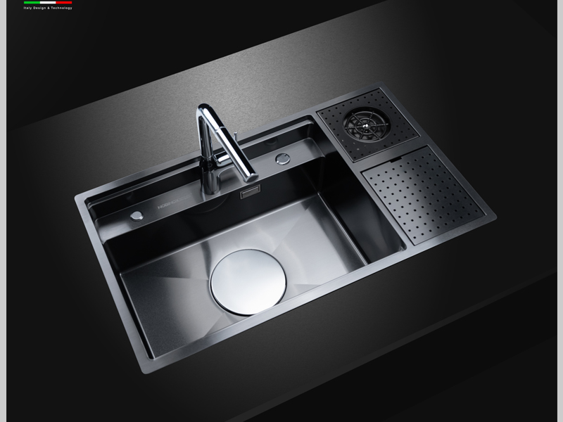 Bồn rửa bát NOBINOX NJ510B Inox 304 1 hố giật cấp cao cấp