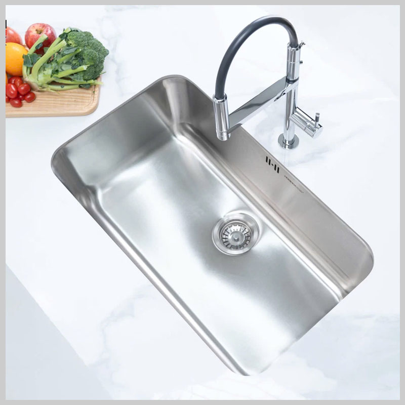 Bồn rửa bát NOBINOX NT622U làm từ inox 304, thiết kế lắp âm sang trọng