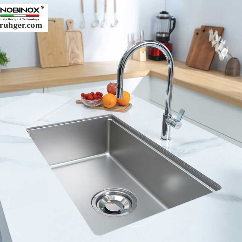 Bồn rửa bát inox 304 NOBINOX NN974DT lắp âm sang trọng