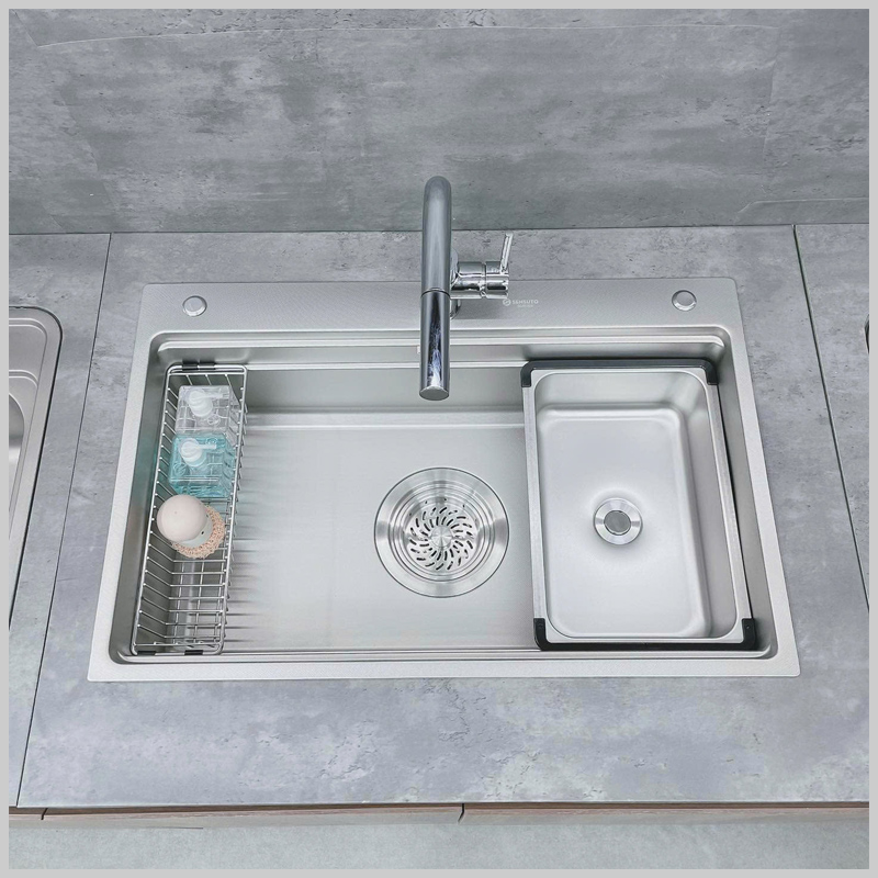 Bồn rửa bát SENSUTO S7650TS inox 304 chống xước cao cấp