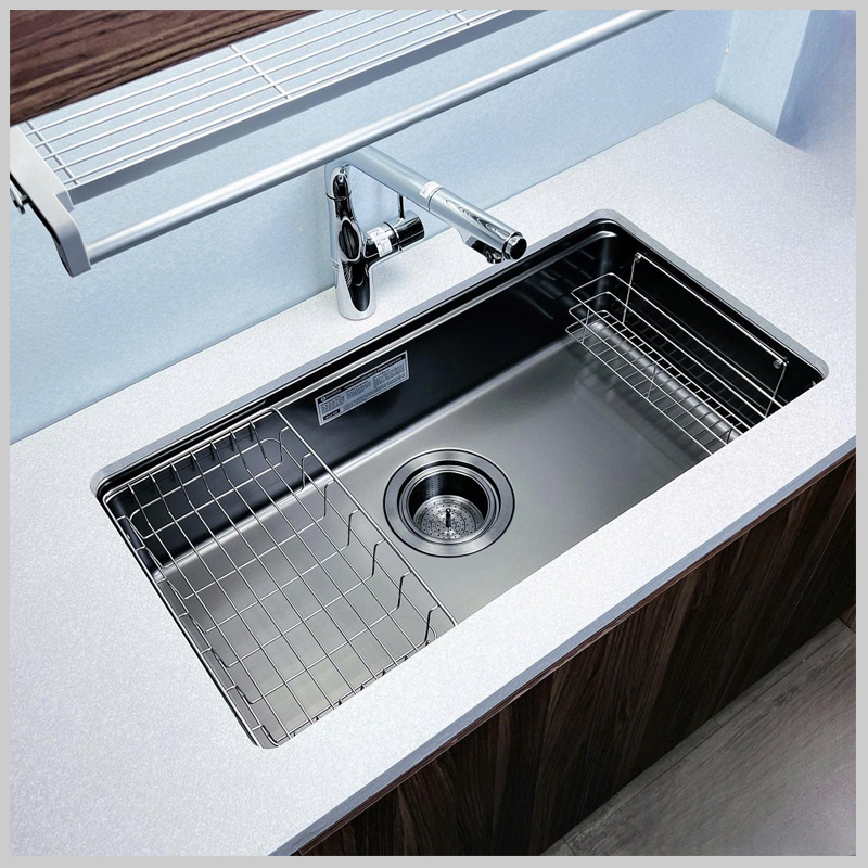 Bồn rửa bát Sensuto S8746BK inox 304 cao cấp, bề mặt MATT chống xước