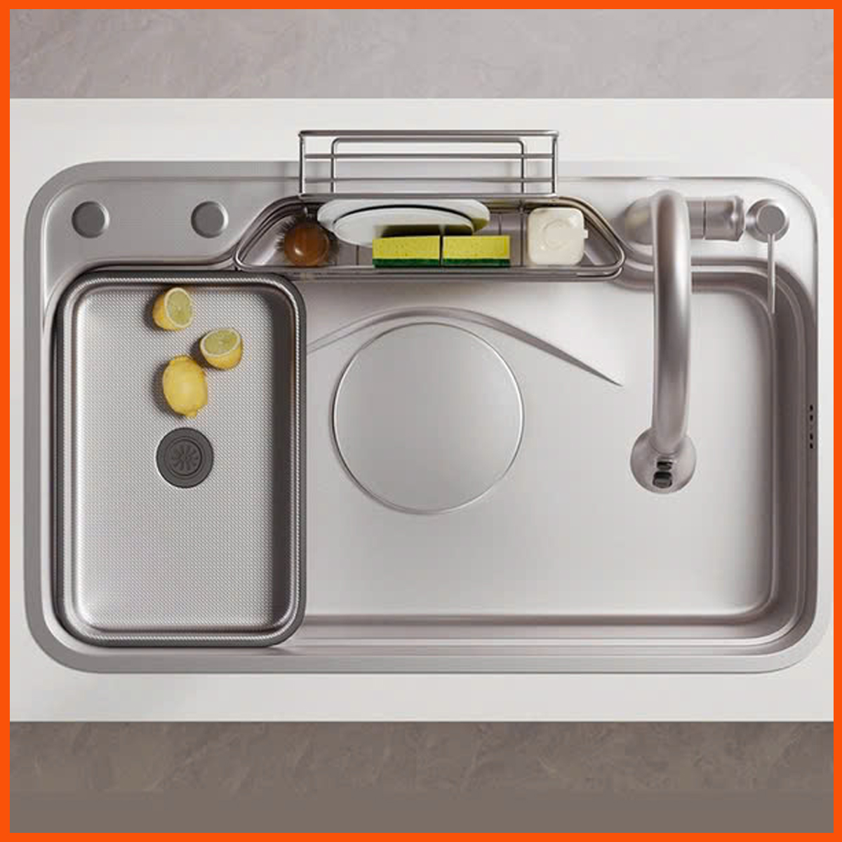 Bồn rửa chén NK8248 inox 304 cao cấp – chống xước, chống bám bẩn, thiết kế hiện đại