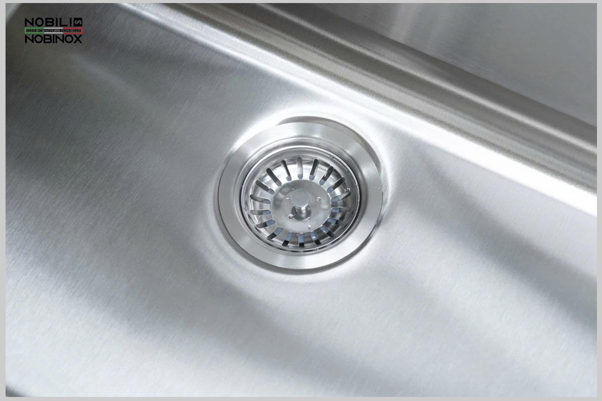 Bồn rửa chén NOBINOX NT622U thoát nước nhanh, không rò rỉ nhờ hố rác đúc liền
