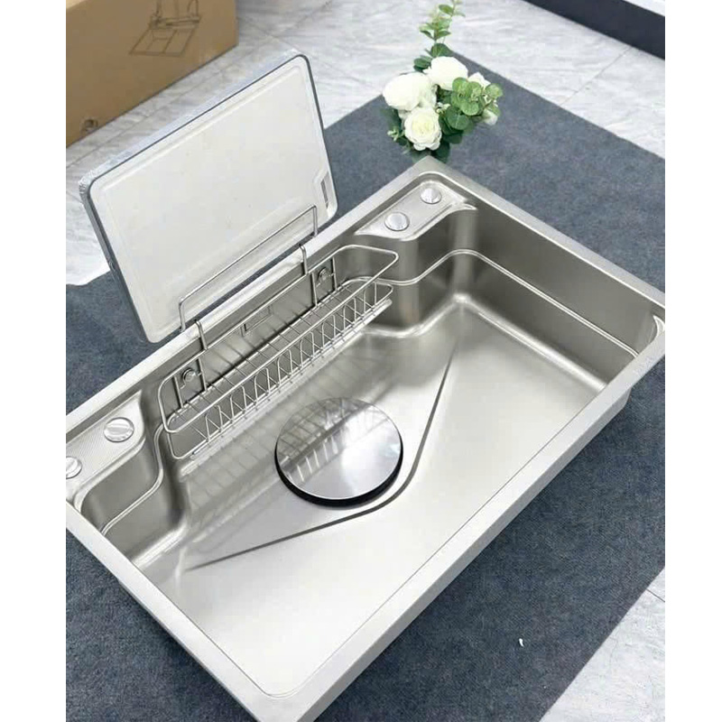 Bề mặt Linen chống xước, chống bám dầu mỡ của chậu rửa bát SKL8050FS – S80 Plus