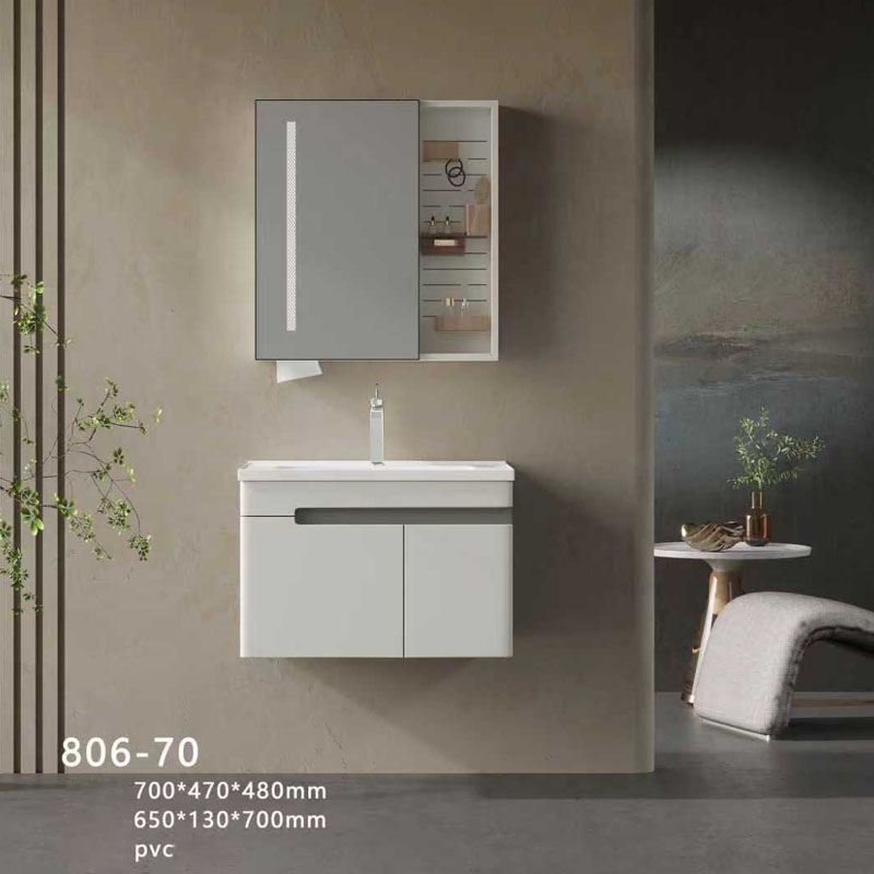 Chất liệu PVC cao cấp chống nước 100% của tủ lavabo 806