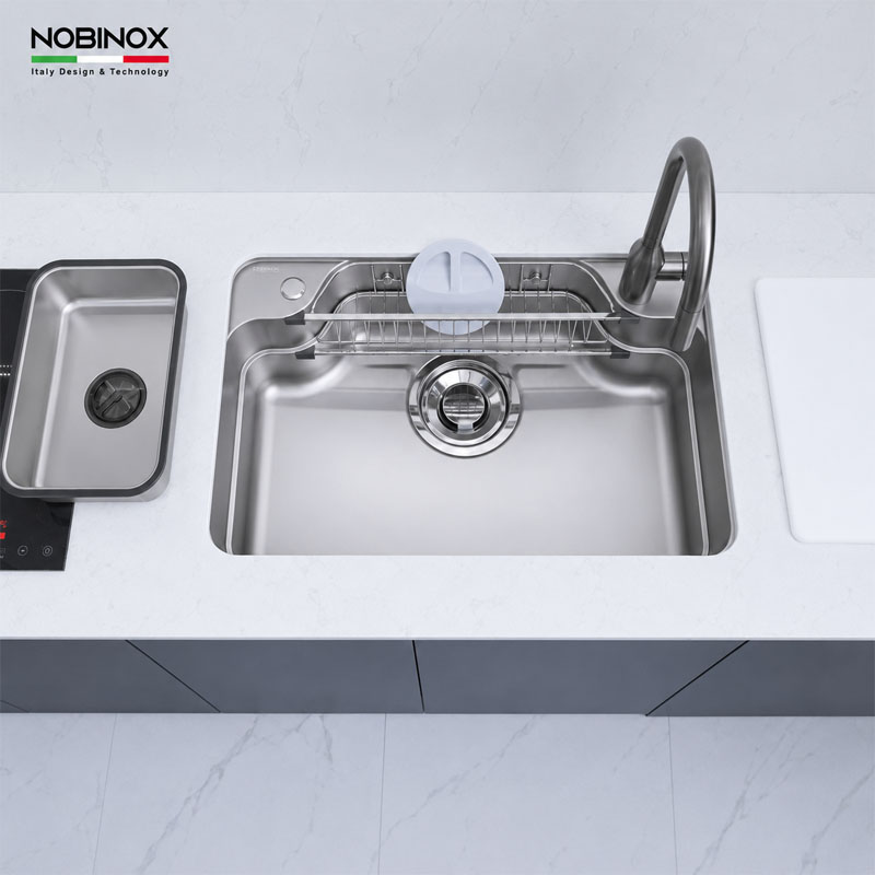Chậu rửa bát đơn NL780 phong cách Nhật Bản tối giản cho bếp hiện đại