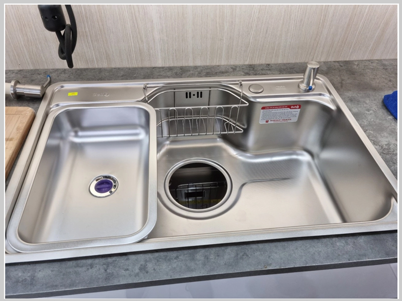 Chậu rửa bát 1 hố Bello C400 Inox 304 – chống xước SUPER LINE cao cấp