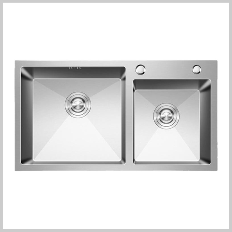 Chậu rửa bát 2 hố inox 304 02-8245 chính hãng, chống gỉ sét, lòng sâu